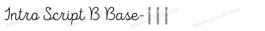 Intro Script B Base字体转换